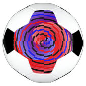Rood en blauw randapparaat van Kenneth Yoncich Voetbal (Gedraaid)