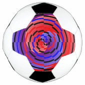 Rood en blauw randapparaat van Kenneth Yoncich Voetbal (Voorkant)