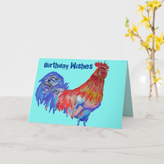 Rood- en blauw-roestkaart voor Waterverf Aqua-haak Kaart (Gele Bloem)