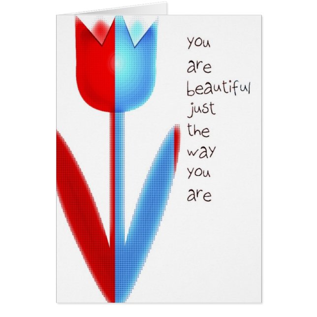 Rood en blauw Roos (Voorkant)