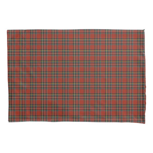 Rood en Blauw Royal Stewart Schots Plaid Kussensloop (Voorkant)