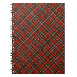 Rood en Blauw Royal Stewart Schots Plaid Notitieboek