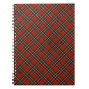 Rood en Blauw Royal Stewart Schots Plaid Notitieboek