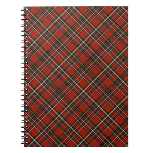 Rood en Blauw Royal Stewart Schots Plaid Notitieboek (Voorkant)