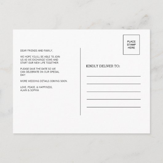 Rood en blauw Save the Date Chemistry Briefkaarten (Achterkant)