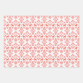 Rood en Blauw Scandinavisch Dala Paard Vakantie Inpakpapier Vel (Voorkant)