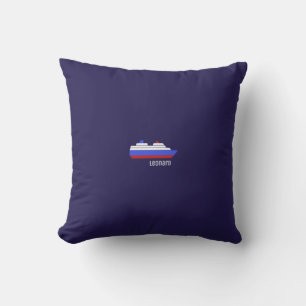 rood en blauw schip buitenkussen