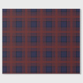Rood en Blauw Schots Geruit Inpakpapier (Vlak)