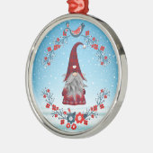 Rood en blauw speldenkoepel - Scandinavische adem Metalen Ornament (Links)