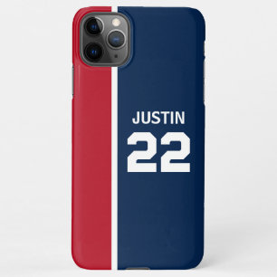 Rood en blauw sportthema iPhone 11Pro max hoesje