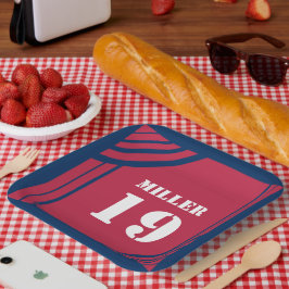 Rood- en blauw-sportthema Papieren Bord