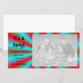 Rood- en blauw-Star-fotokaart (Voorkant / Achterkant)