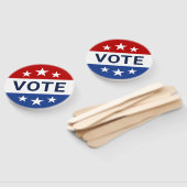 Rood en blauw stemmen bij verkiezingen handwaaier (Niet-gemonteerd)