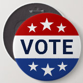 Rood en blauw stemmen bij verkiezingen ronde button 6,0 cm (Voorkant /achterkant)