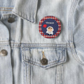 Rood en blauw sterren Astronaut Button (In situ)