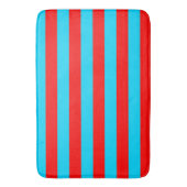Rood en blauw strepen ontwerp badmat (Voorkant Verticaal)