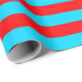 Rood en blauw strepen ontwerp cadeaupapier (Rol Hoek)