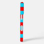 Rood en blauw strepen ontwerp Case-Mate iPhone case (Achterkant / Rechts)