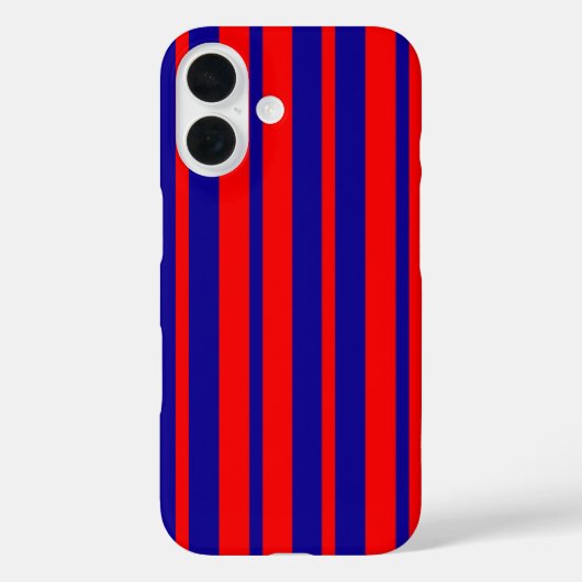 Rood en blauw strepen ontwerp Case-Mate iPhone case (Achterkant)