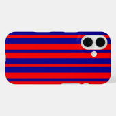 Rood en blauw strepen ontwerp Case-Mate iPhone case (Achterkant (horizontaal))