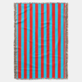 Rood en blauw strepen ontwerp deken (Voorkant Verticaal)