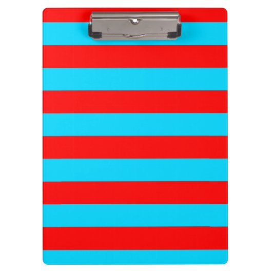 Rood en blauw strepen ontwerp klembord (Voorkant)
