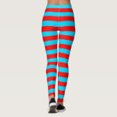 Rood en blauw strepen ontwerp leggings (Achterkant)