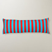 Rood en blauw strepen ontwerp lichaamskussen (Achterkant)