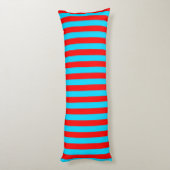 Rood en blauw strepen ontwerp lichaamskussen (Achterkant (Verticaal))
