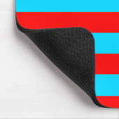 Rood en blauw strepen ontwerp muismat (Hoek)