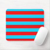 Rood en blauw strepen ontwerp muismat (Met muis)