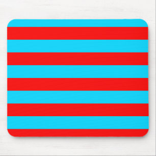 Rood en blauw strepen ontwerp muismat