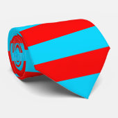 Rood en blauw strepen ontwerp stropdas (Opgerold)