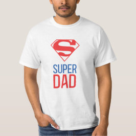 Rood en blauw Super Pap Fathers Day T-shirt