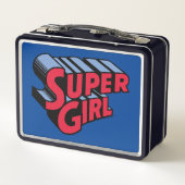 Rood en Blauw Supergirl Gestapelde Naam Logo (Achterkant)
