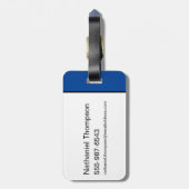 Rood en Blauw Supergirl Gestapelde Naam Logo Bagagelabel (Achterkant verticaal)