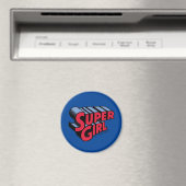 Rood en Blauw Supergirl Gestapelde Naam Logo Magneet (Insitu (Vaatwasser))