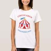 Rood en Blauw Tent Circus Carnaval Verjaardag T-sh T-shirt (Voorkant)