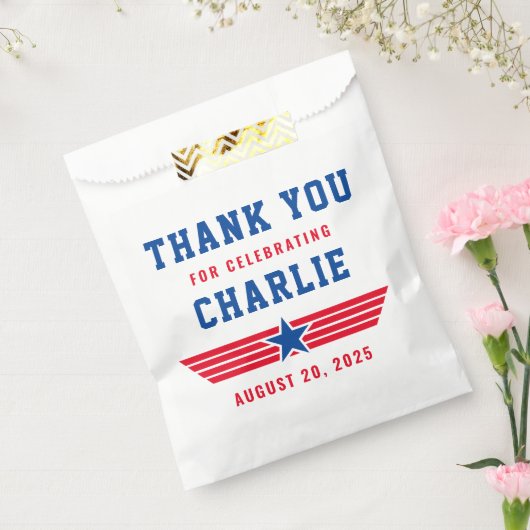 Rood en Blauw TopOne Verjaardag Bedankt Bedankzakje (Gezegeld)