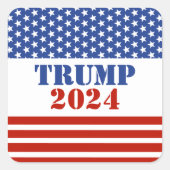 Rood en Blauw Trump 2024 Sticker (Voorkant)