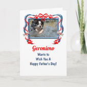 Rood en blauw van de hond Vaderdag Kaart (Voorkant)