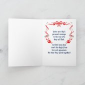 Rood en blauw van de hond Vaderdag Kaart (Binnen)