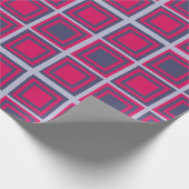 Rood en blauw vierkant verpakt papier (Hoek)