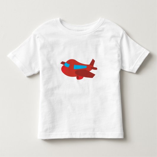 Rood- en blauw vliegtuig kinder shirts (Voorkant)