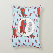 Rood- en blauw-vliegtuigpatroon - Aangepast Accent Kussen (Achterkant (Verticaal))