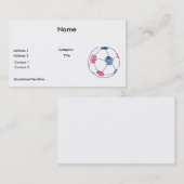 Rood en Blauw Voetbal Scribble Grafisch Visitekaartje (Voorkant / Achterkant)