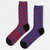 Rood en blauw voetbal sokken (Links)