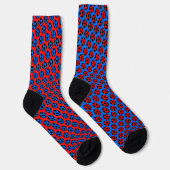 Rood en blauw voetbal sokken (Rechts)