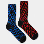 Rood en blauw voetbal sokken (Rechts)