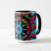 Rood en Blauw Wiel Mok (Voorkant rechts)